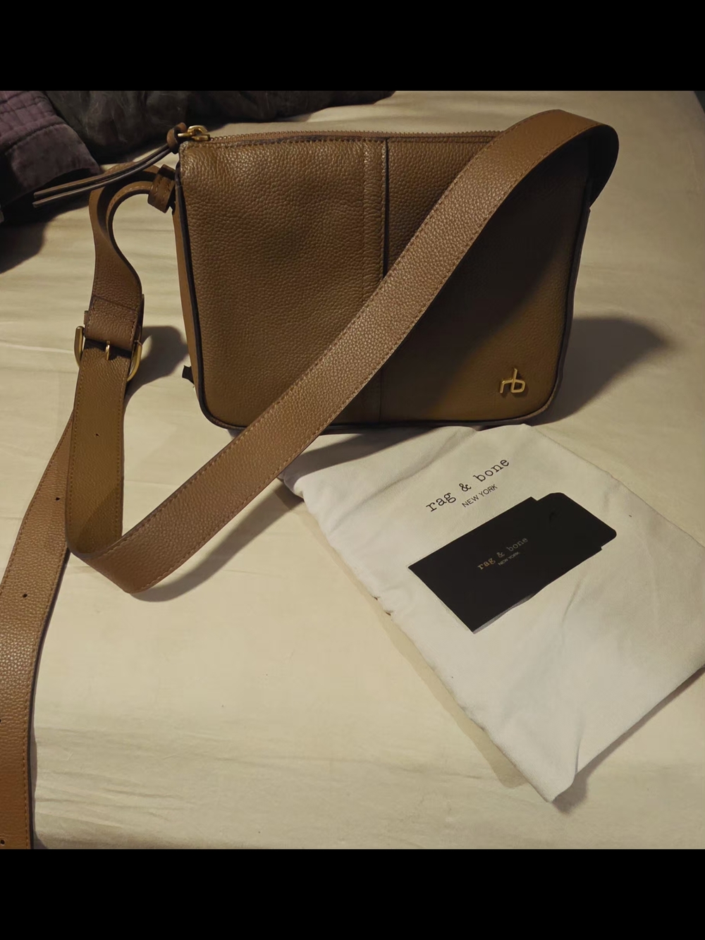 rag & bone Pebbled Leather Crossbody Purse.